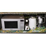 Panasonic NN-E28JMM BPQ 800W microwave, Breville VKJ738 kettle with base, Breville VKT065 kettle
