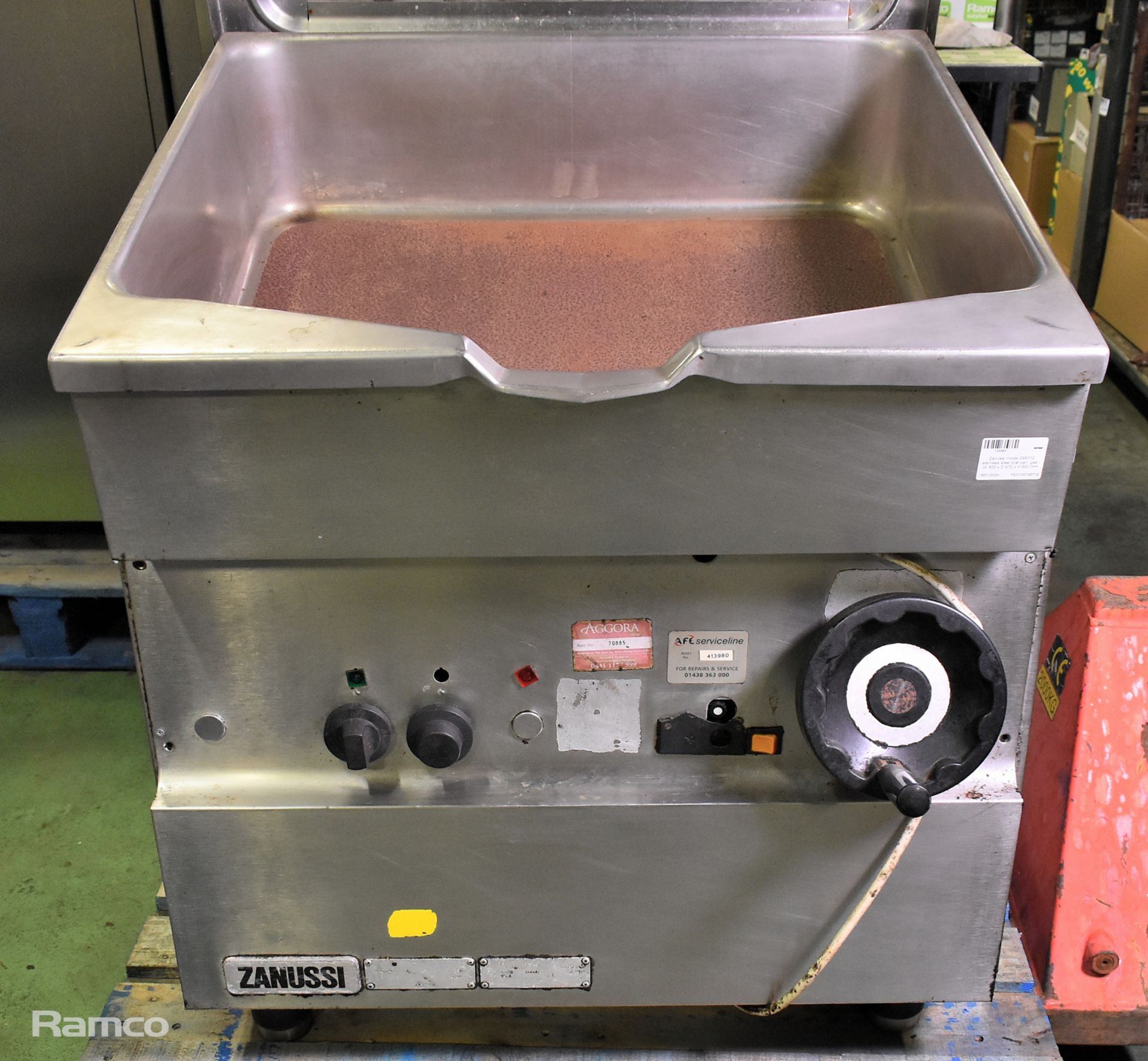 Zanussi model 295012 stainless steel bratt pan, gas - W 800 x D 970 x H 890 mm - Image 3 of 8