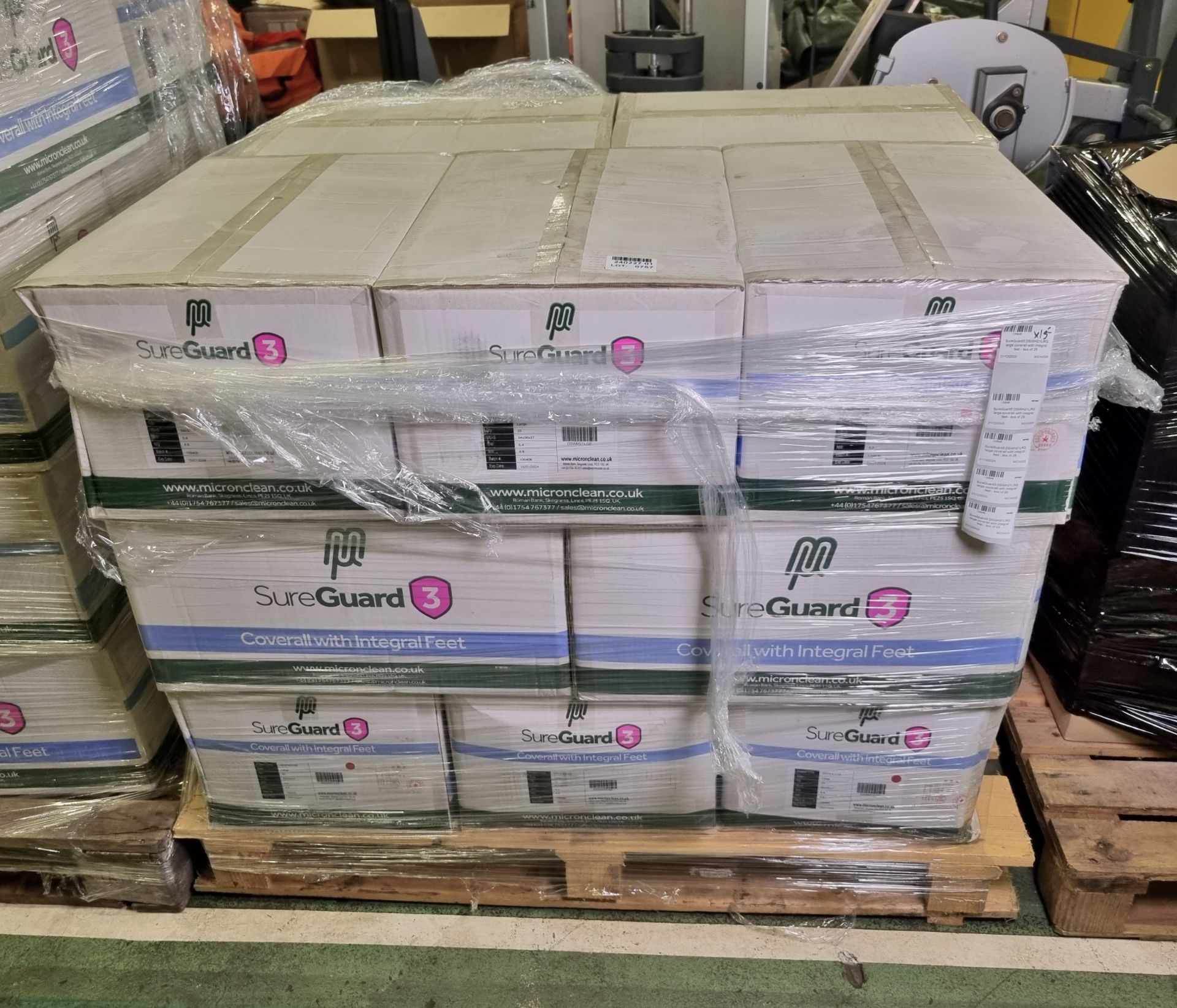 15x boxes of SureGuard3 DSWH21LRG large coverall with integral feet - 25 units per box - Image 5 of 5