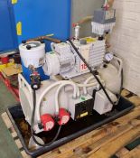 Edwards E1M18 rotary vane vacuum pump with ET18VS vacuum chamber