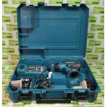 Makita 6317D cordless drill - DC1414F charger - 2 x 12V batteries - case