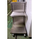 Stainless steel self leveling trolley - L 520 x W 400 x H 800mm