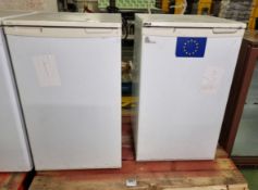 2x LEC L555WS single door undercounter larder fridges - W 500 x D 600 x H 840mm