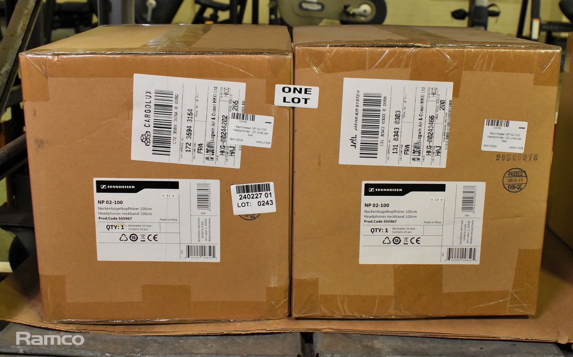 2x boxes of Sennheiser NP 02-100 headphones - 20 units per box - Image 2 of 2