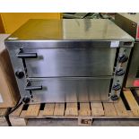 Lincat PO89X stainless steel double pizza oven - W 800 x D 800 x H 570mm