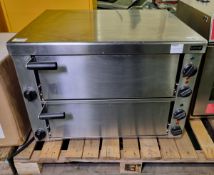 Lincat PO89X stainless steel double pizza oven - W 800 x D 800 x H 570mm