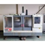 Bridgeport VMC 760 CNC vertical machining centre with work bench and swarf skip - Serial No: 20363