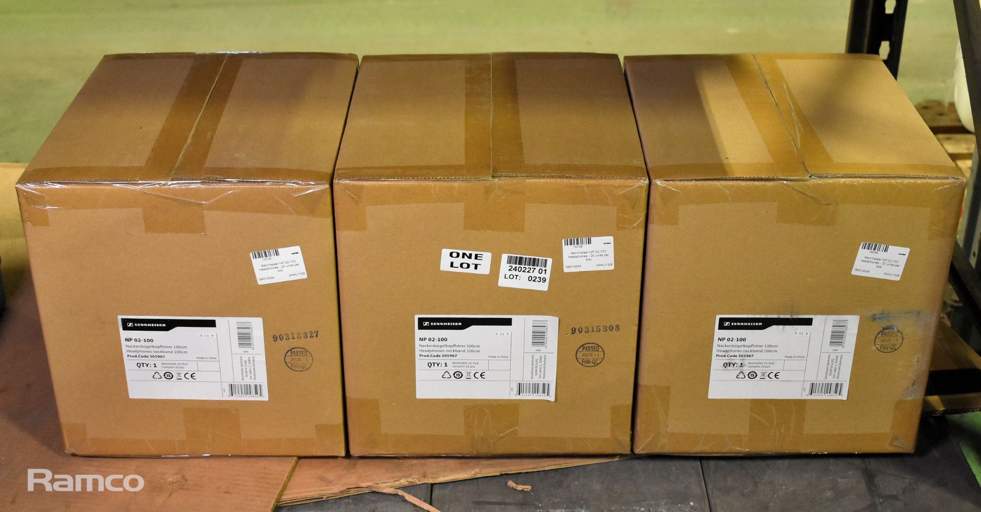 3x boxes of Sennheiser NP 02-100 headphones - 20 units per box - Image 4 of 5