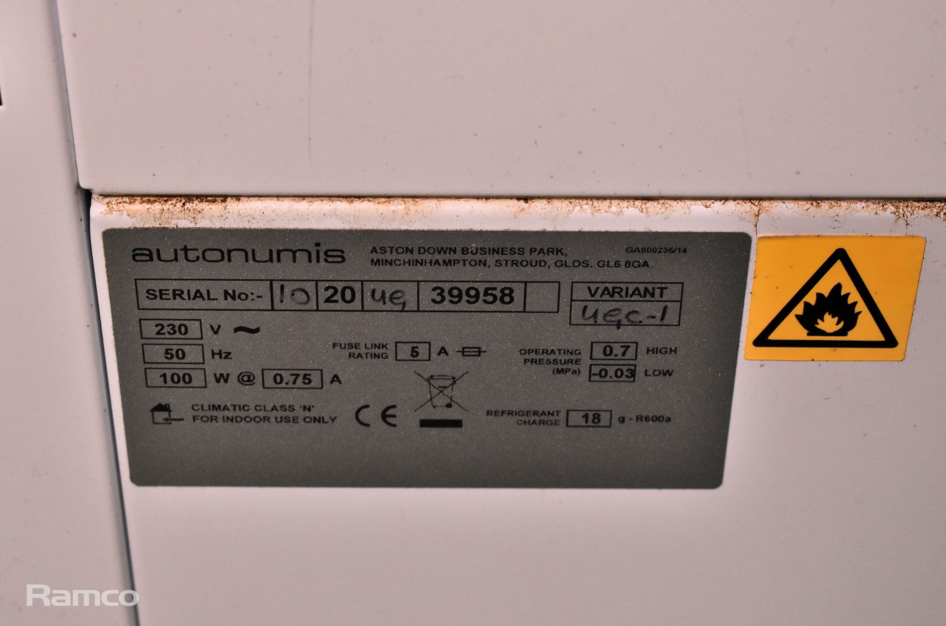 Autonumis UGC-1 13 ltr milk chiller - W 370 x D 400 x H 730 mm