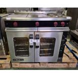 M Line Plus 6 hob electric convection oven - W 900 x D 900 x H 800mm - LEFT HAND DOOR DAMAGED