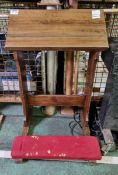 Wooden lectern church kneeling prayer stand