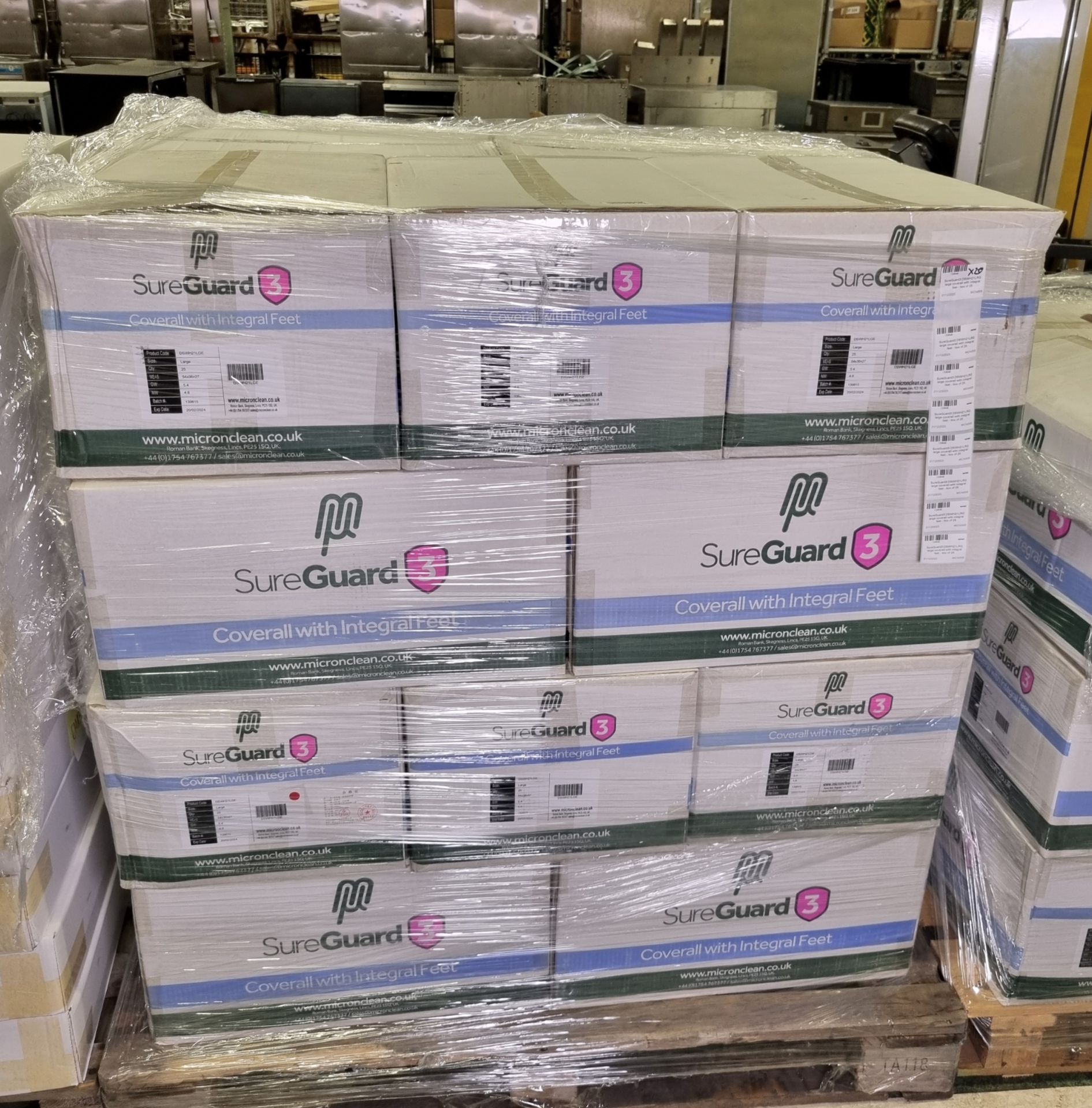 20x boxes of SureGuard3 DSWH21LRG large coverall with integral feet - 25 units per box - Image 5 of 5