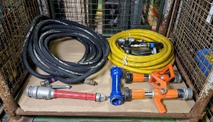 Fire and Rescue equipment - high pressure hoses, pressure regulator with hose and hose nozzles