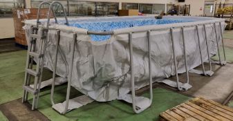 Bestway Power Steel rectangular pool with steps - W 5230 x D 2740 x H 1300 mm