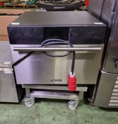 XpressChef MXP 5223 TLTN high speed oven on small stainless steel trolley - W 640 x D 750 x H 820mm