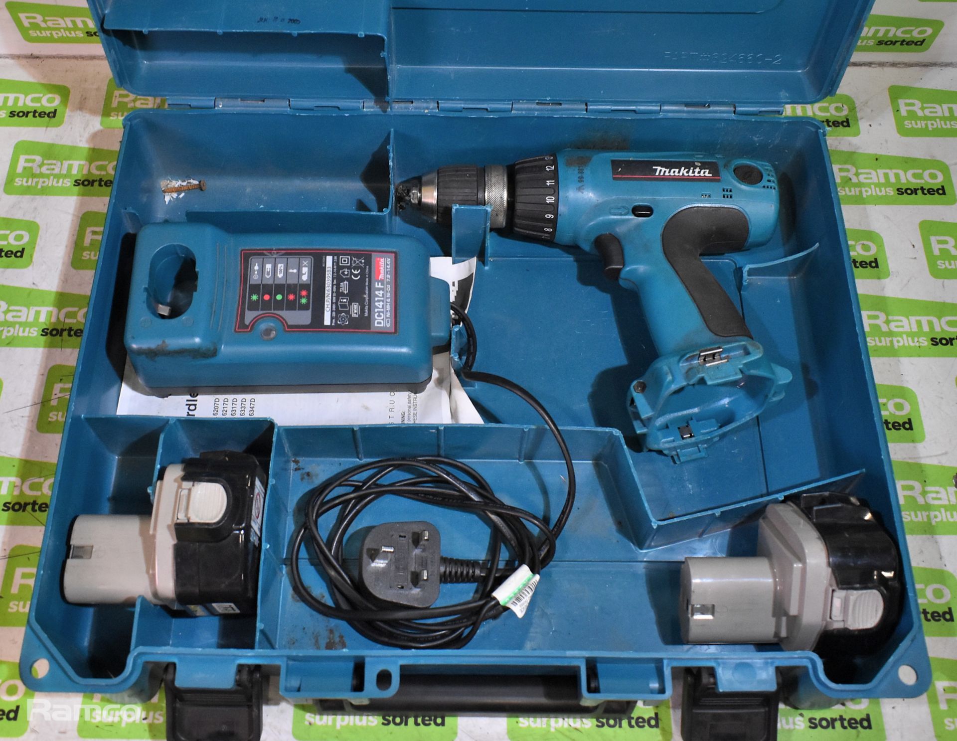 Makita 6317D cordless drill - DC1414F charger - 2 x 12V batteries - case, 2x Makita 6317D drills - Bild 2 aus 12