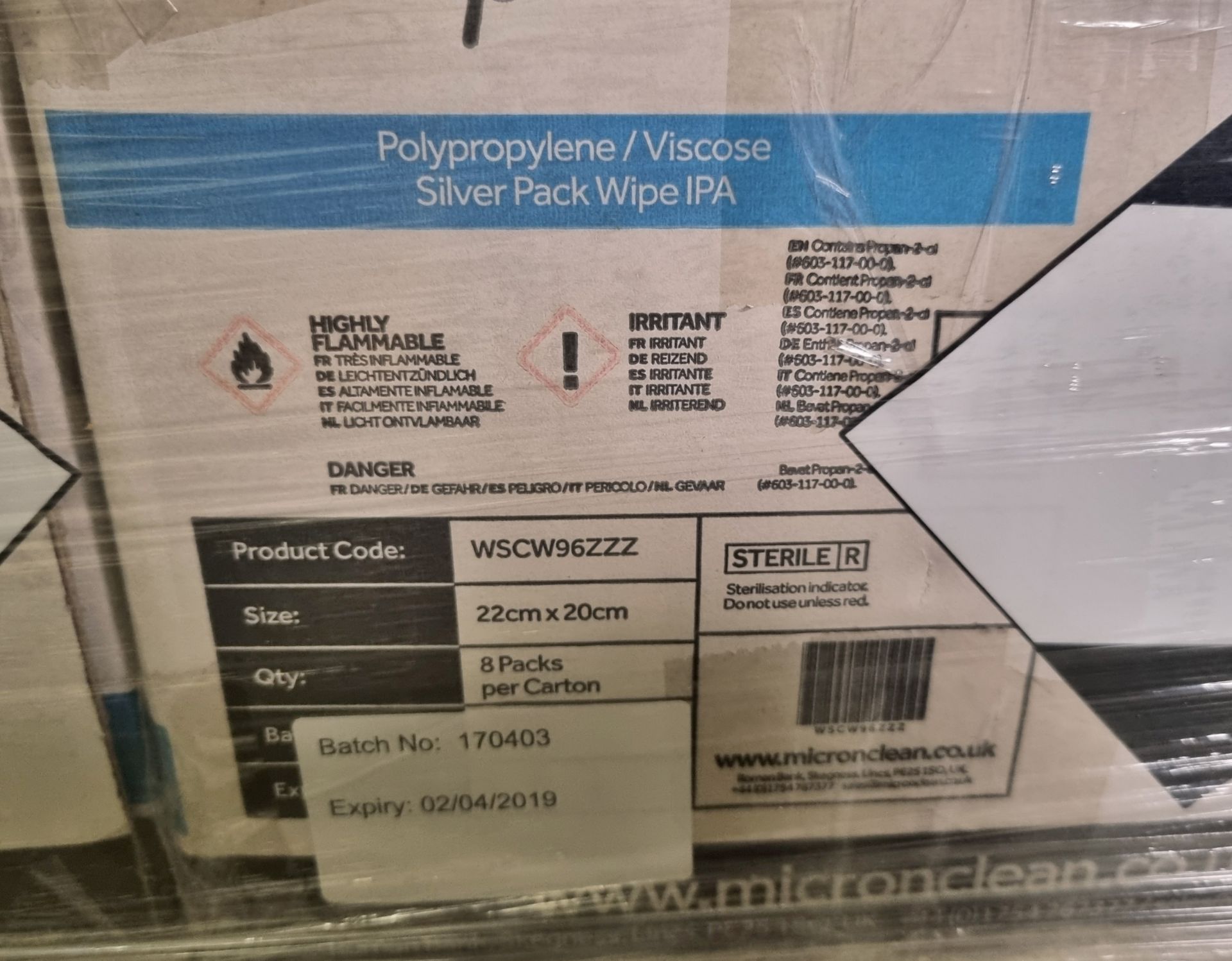 39x boxes of Veriguard9 WSC296ZZZ polypropylene / viscose silver pack wipe IPA - 200x8 per box - Image 3 of 4