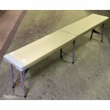 Folding seating bench - L 1000mm