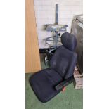 High command chair with base - W 380 x D 380 x H 1090mm