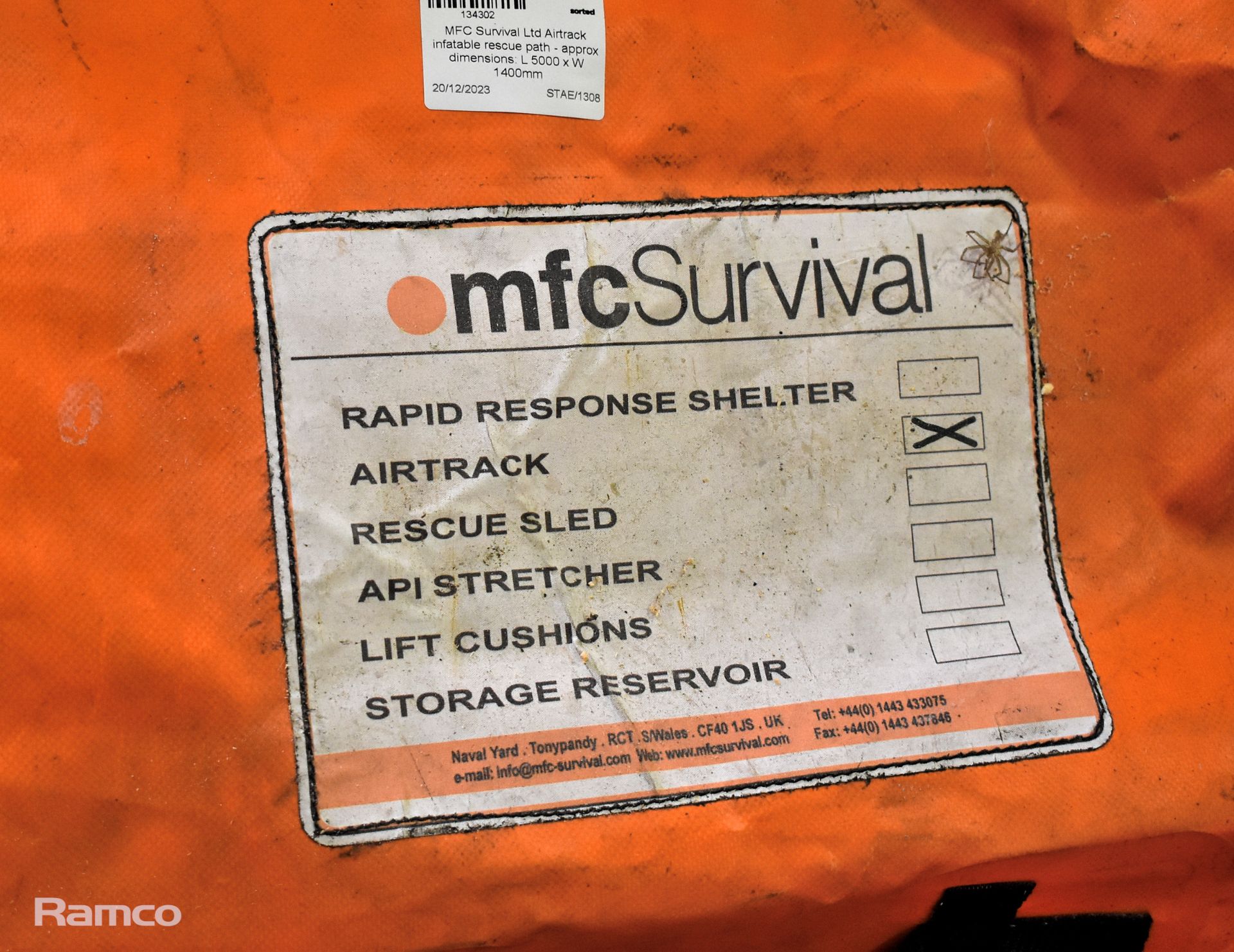 MFC Survival Ltd Airtrack inflatable rescue path - approx dimensions: L 5000 x W 1400mm - Image 3 of 3