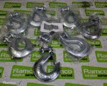 8x Large winch hooks