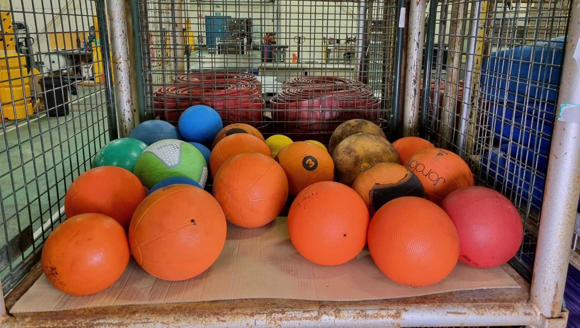 24x Medicine balls - mixed weights and colours