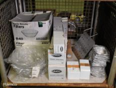 Catering Spares - Bravilor filters, Small gastro pans, Plastic lids, Unox profilo kits, 2x knives (O