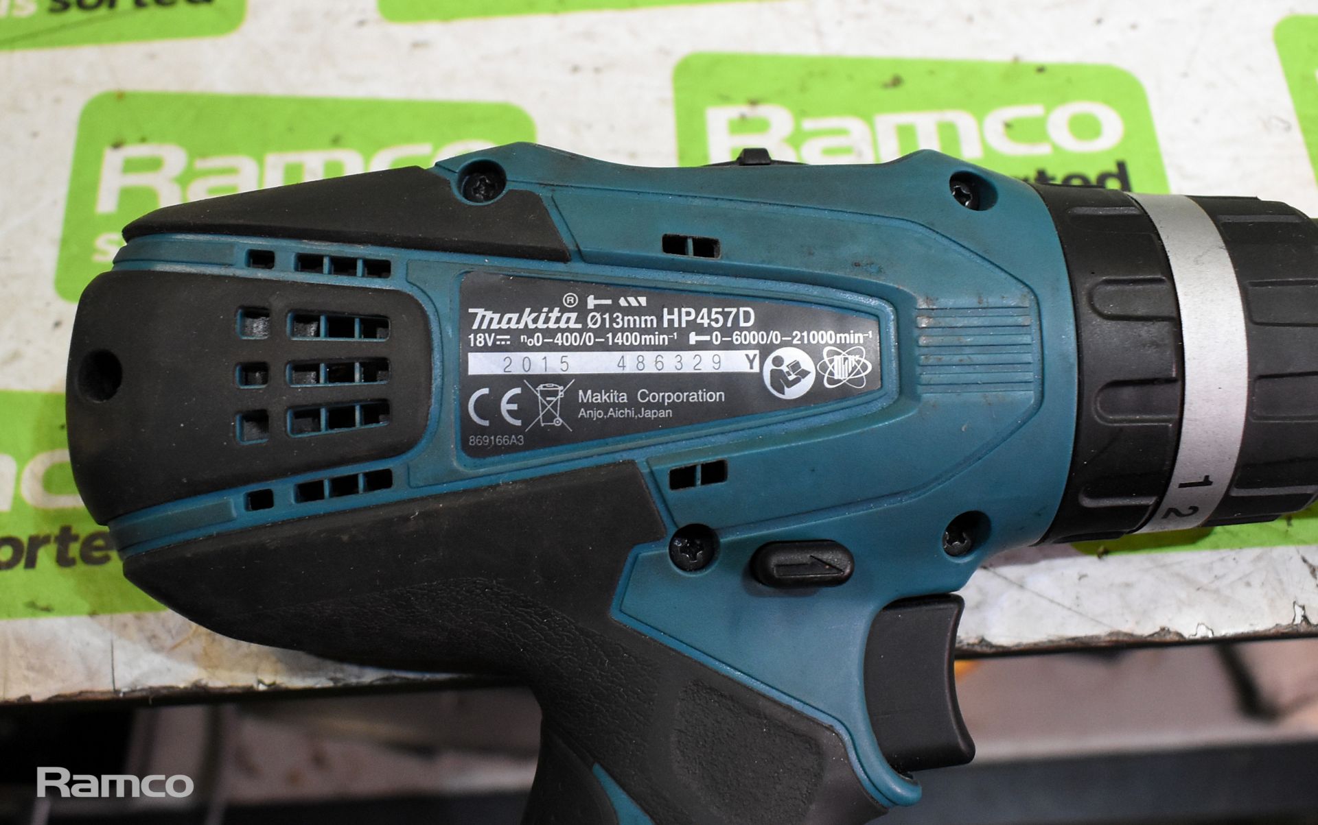 2x Makita HP457D cordless drill with DC18WA charger units & Makita LXT 18V cordless driver drill - Bild 12 aus 15