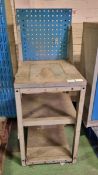 Small workshop table with square peg panel - W 500 D 600 x H 1300mm