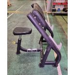 Pulse Fitness 785G preacher curl bench - wear to elbow pads - W 840 x D 870 x H 960 mm