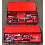 2x 1/2 inch drive socket sets - 10mm to 32mm