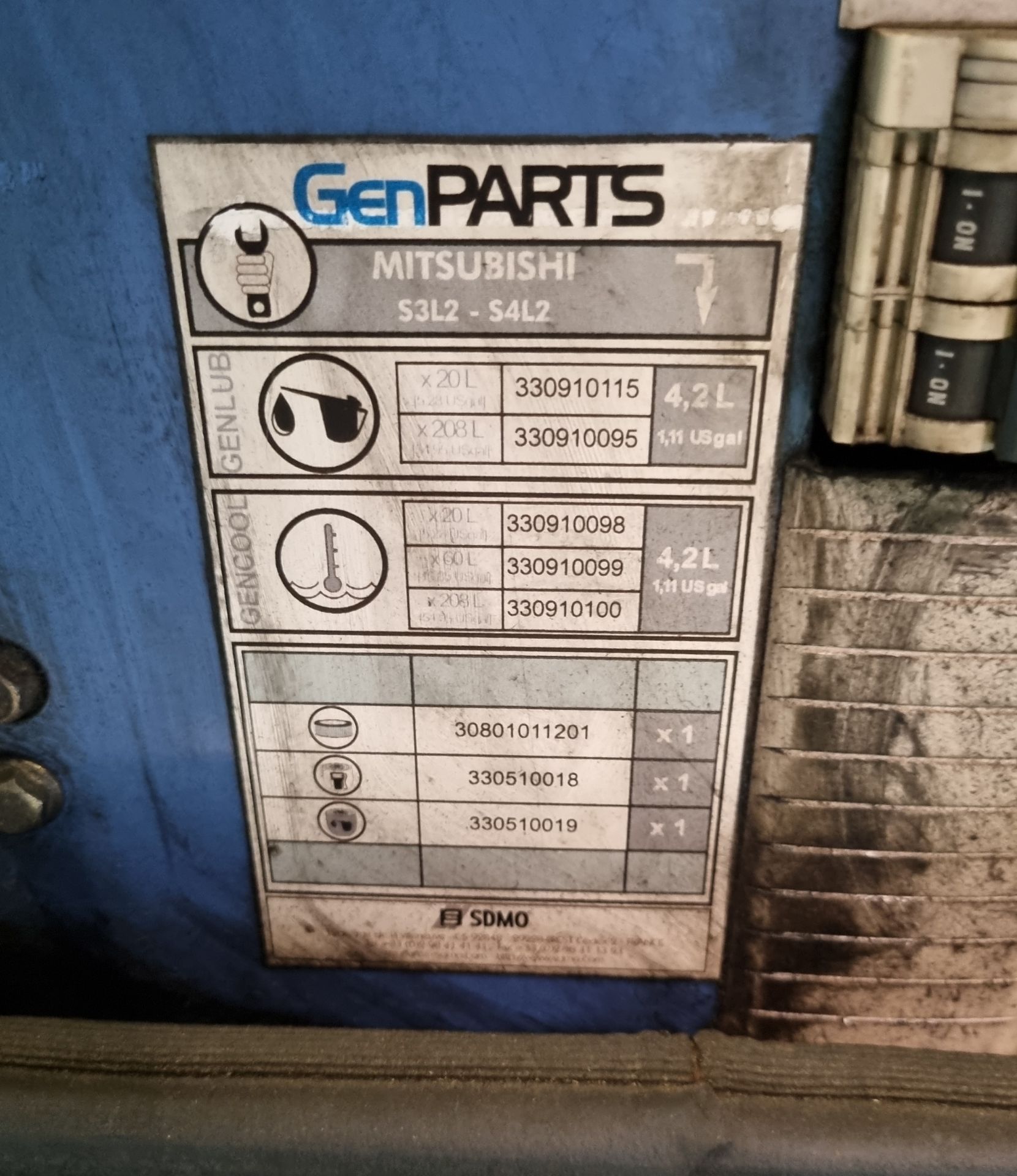 SDMO T12KM 2008 diesel generator - W 1750 x D 740 x H 1170 mm - Image 16 of 18