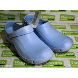 White safety lite shoes with toe cap - size 11, Protect 5200 slip on clog with side vents white size