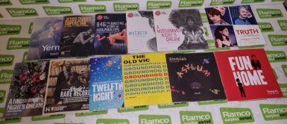 12x Theatre programes including Macbeth, Twelfth Night, Rudy's Rare Records, Asylum, Fun Home