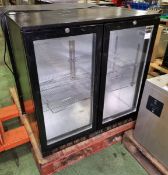 Rhino COLD 900H double door bar bottle cooler - W900 x D 500 x H 900 mm