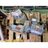 Trim Tools bench mount tool grinder with Brook Motors Gryphon 380-440V electric motor