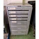 Moore's Cabinet Stowage 7 drawer cabinet on wheels - W 500 x D 450 x H 890mm