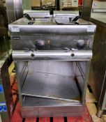 Lincat DF66 twin tank electric fryer with stand - W 600 x D 620 x H 1020 mm