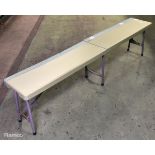 Folding seating bench - L 1000mm