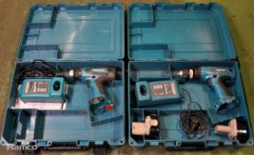 Makita 6317D cordless drill - DC1414F charger - 2 x 12V batteries - case, Makita 6317D drill