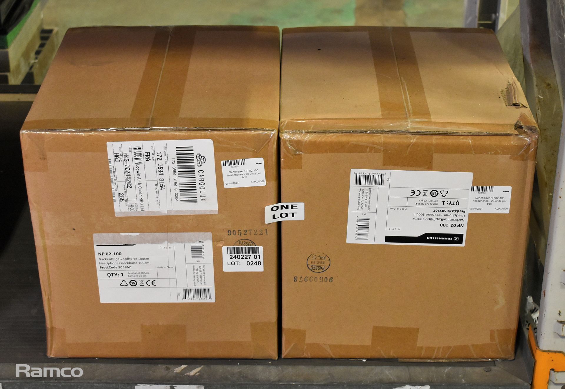 2x boxes of Sennheiser NP 02-100 headphones - 20 units per box - Image 2 of 2