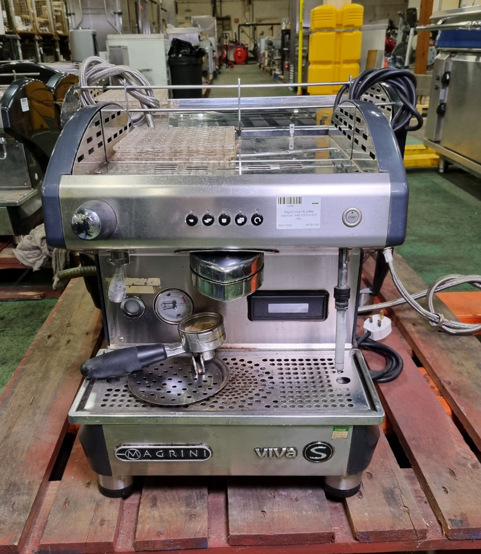 Magrini Viva 1S coffee machine - 440 x 510 x 510 mm