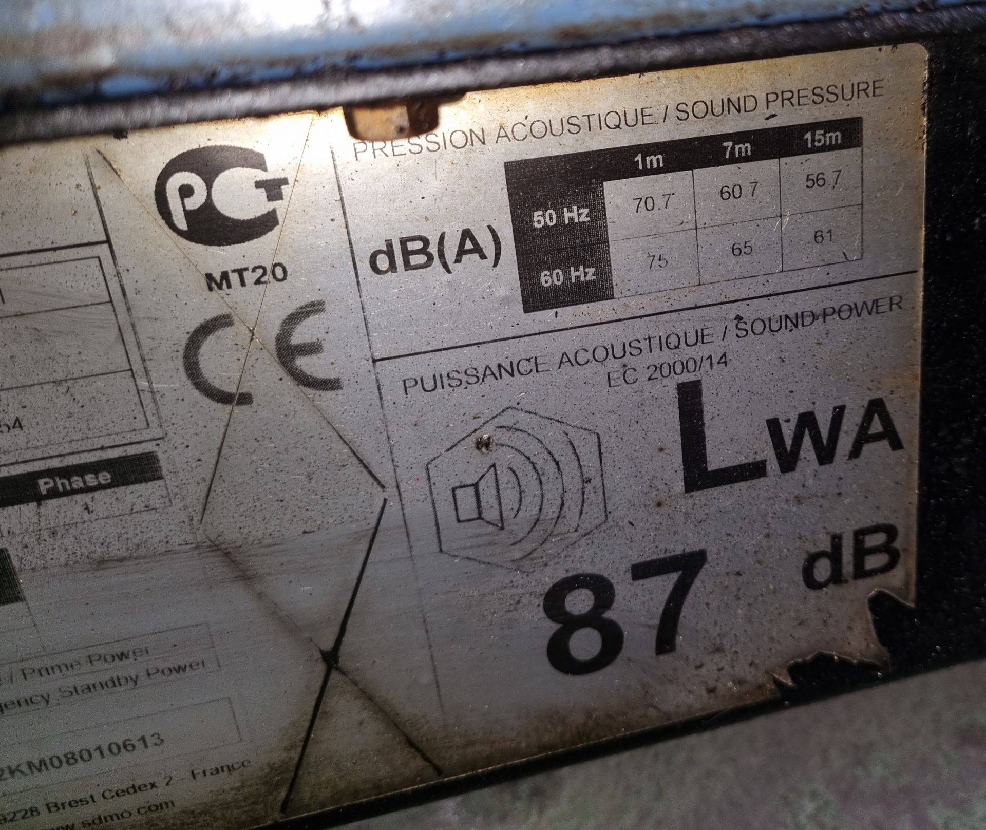 SDMO T12KM 2008 diesel generator - W 1750 x D 740 x H 1170 mm - Image 18 of 18