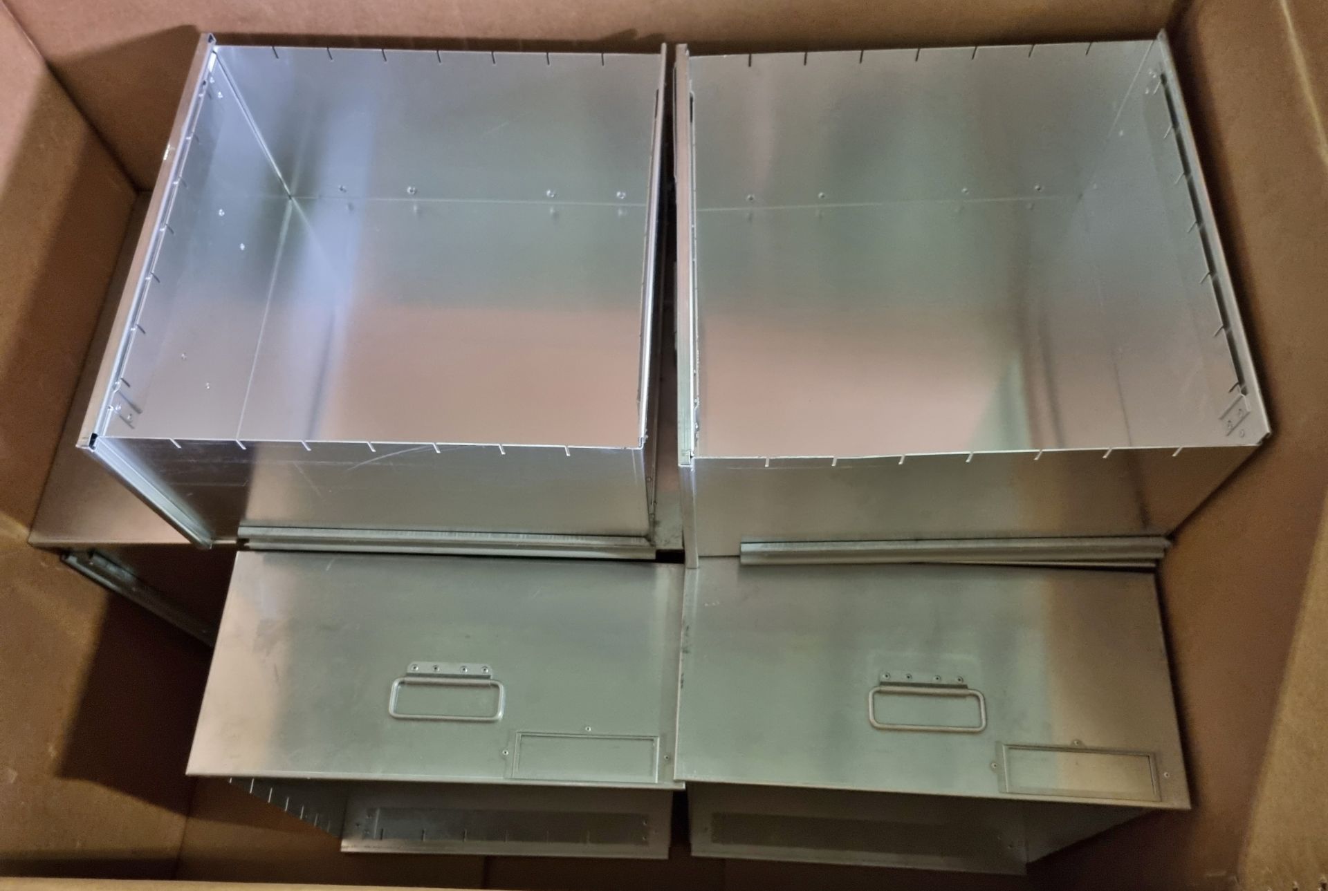 9x Metal cabinet drawers - W 430 x D 430 x H 210mm - Image 3 of 4