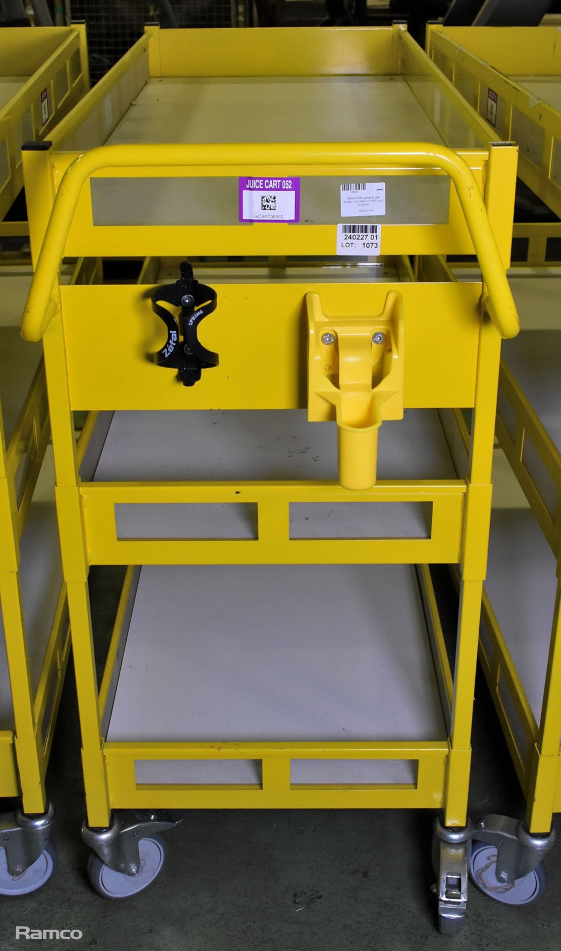 Yellow 3-tier general use trolley - W 1440 x D 550 x H 1150mm - Image 3 of 3