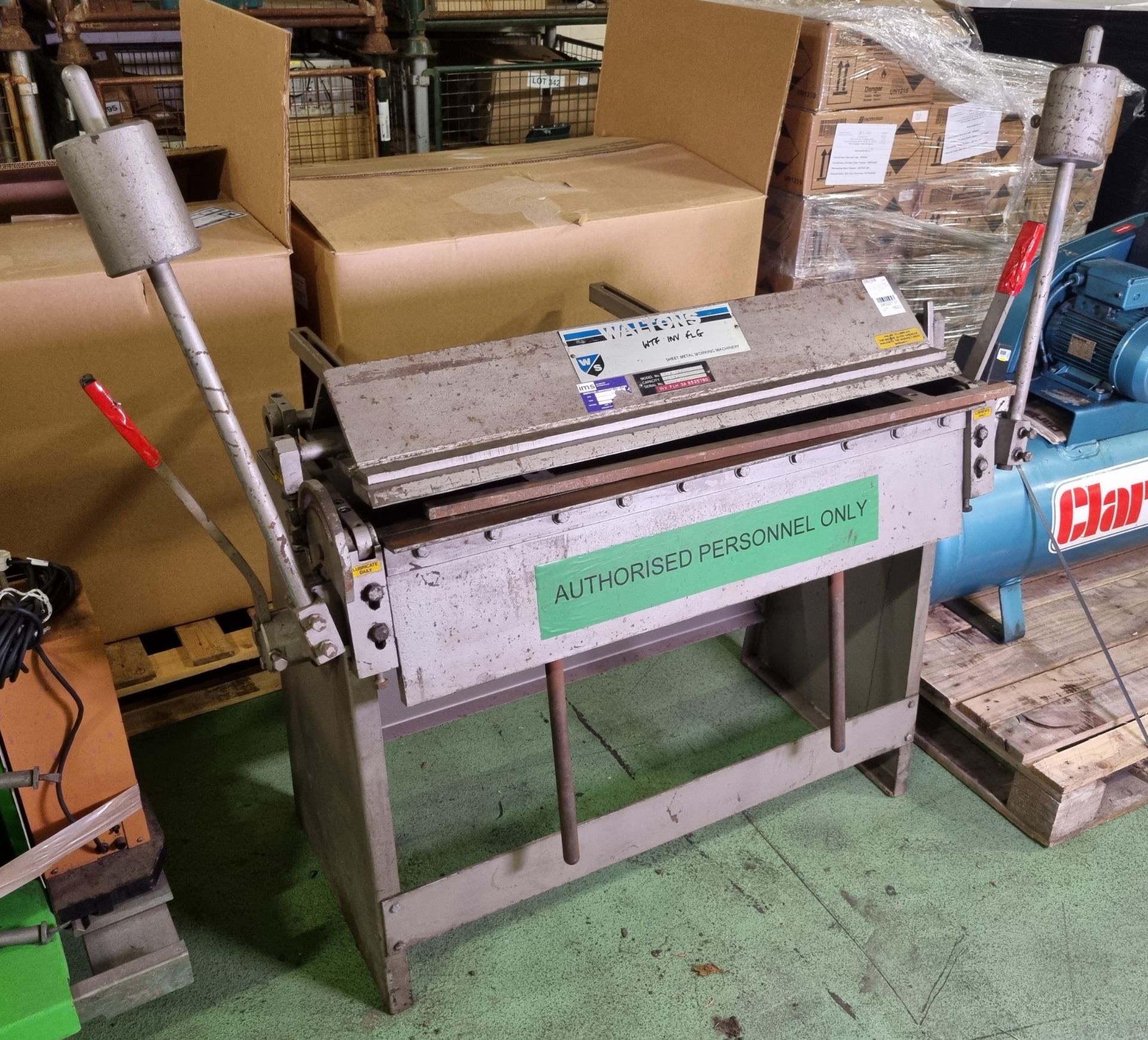 Waltons HFM 40/16 sheet metal folding machine - Serial No: 9308 / 30 - capacity: 16 SWG - Image 2 of 7