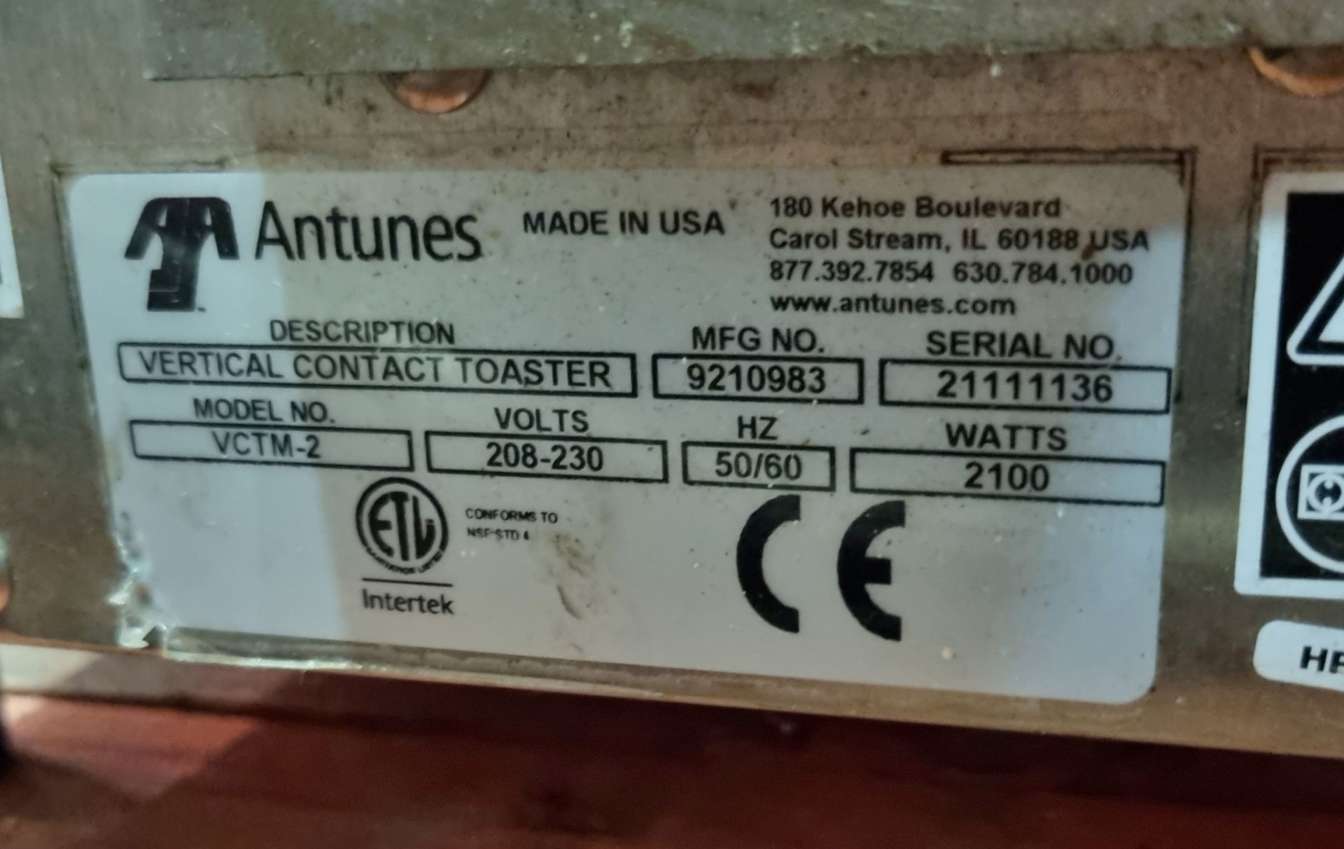 Atunes stainless steel vertical contact toaster - Bild 4 aus 4