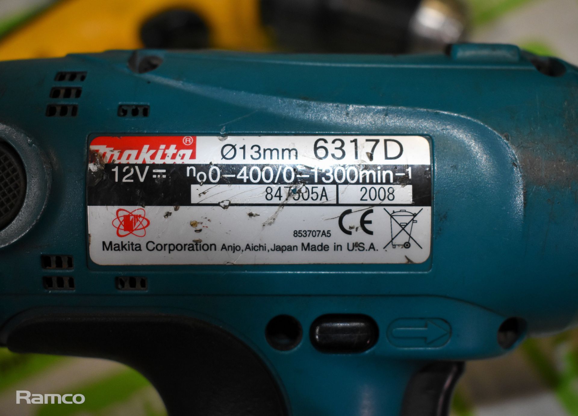 4x Makita 6317D cordless drills - DC1414F chargers, 3x Makita 8411D cordless drills - 2 x 12V - Bild 2 aus 26