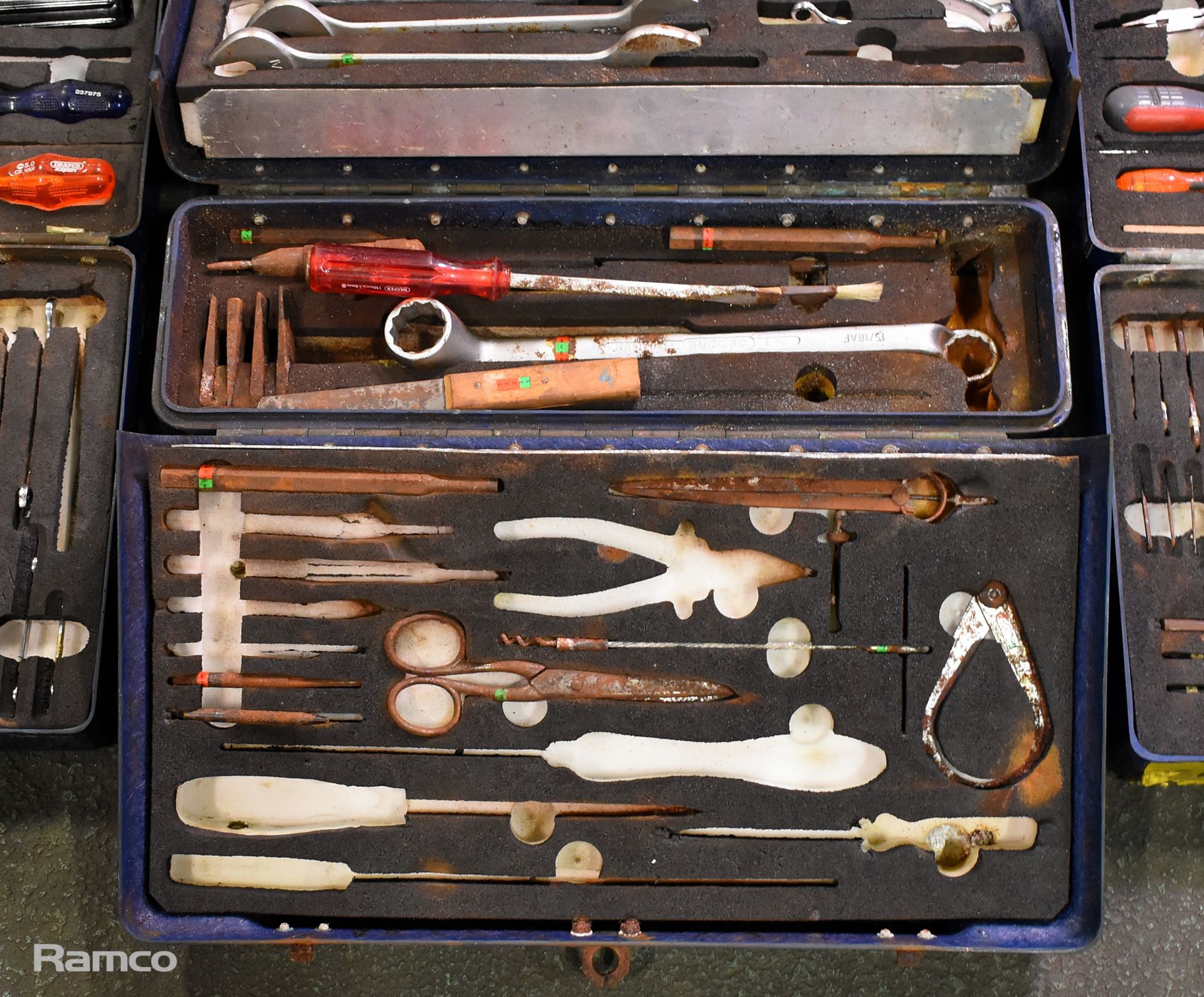 3x Multi piece tool kits in composite case - spanners, screwdrivers, hammer and punches - Image 4 of 7