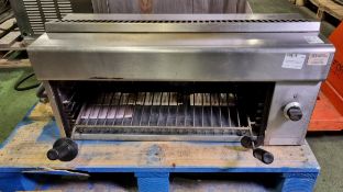 Stainless steel gas grill - W 800 x D 600 x H 350mm